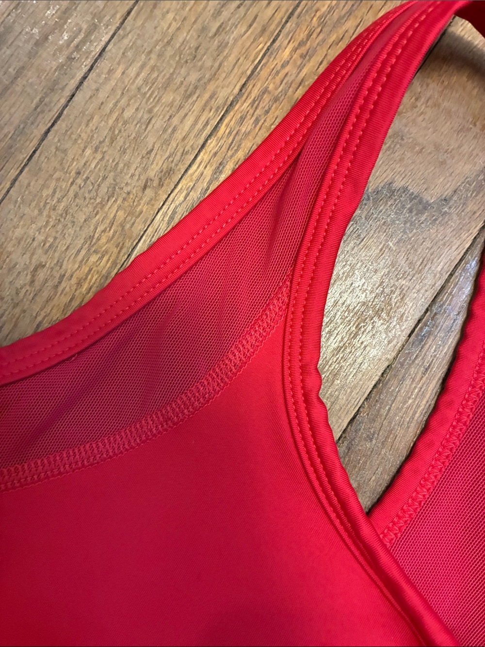 Lucy Red Racerback Performance Tank with Reflective Detail Medium - Picture 7 of 8